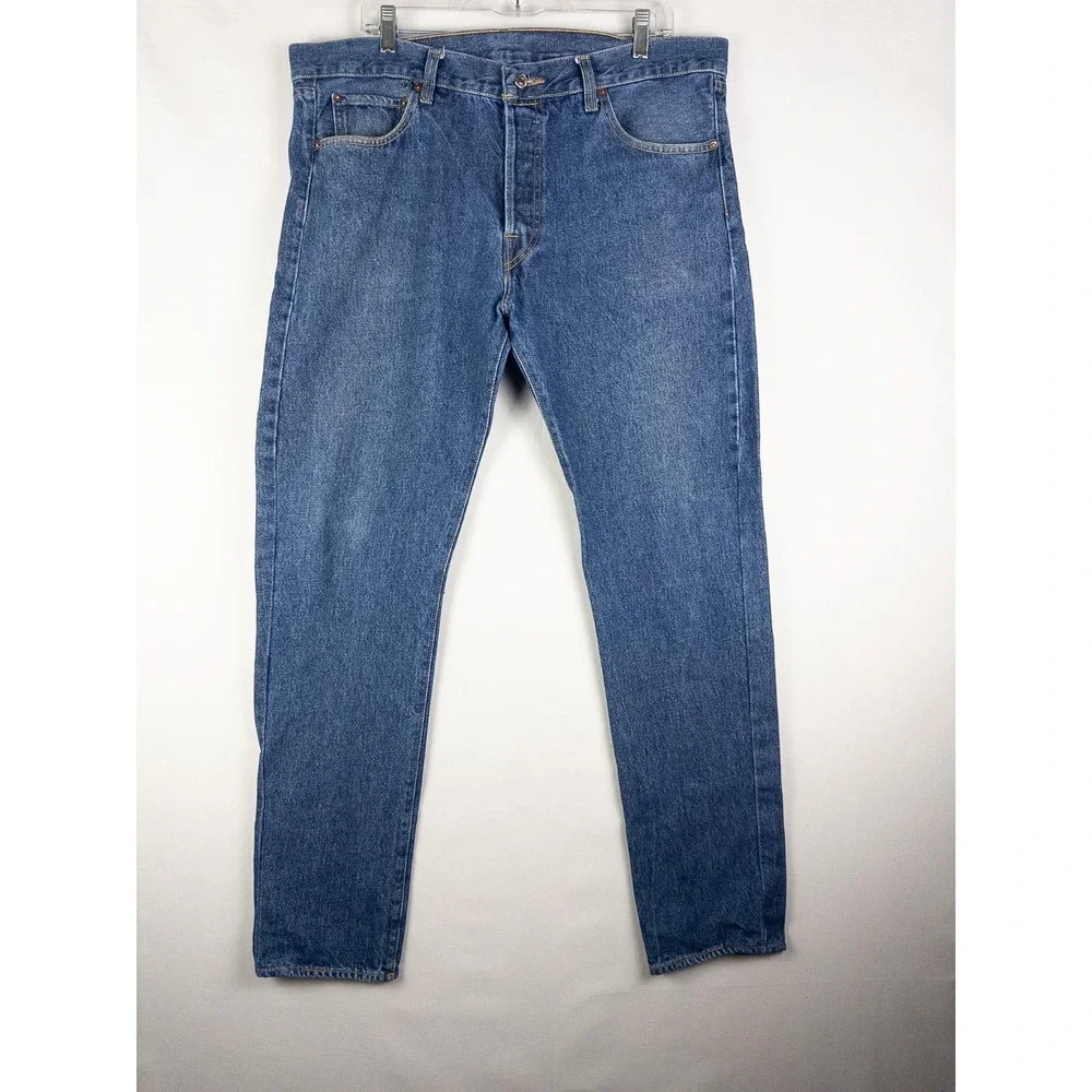 Levis 501XX Jeans Mens Blue 36X32 Denim 5 Pocket Tapered High Rise